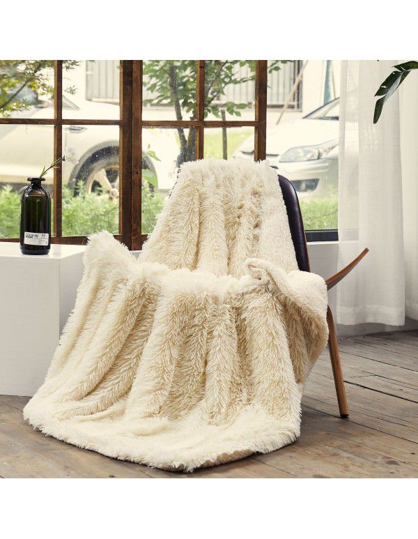 Luxury Super Soft Velvet Blanket Soft Plush Reversible Throw Blanket for Bedroom