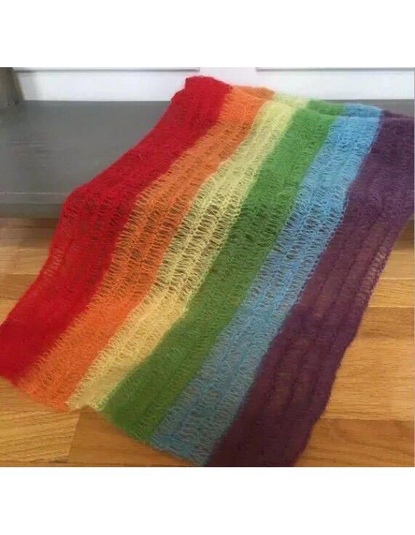 Rainbow Baby Newborn Swaddle Newborn Wrap Cotton Fabric Textile Infant Home Caring Portable Blankets