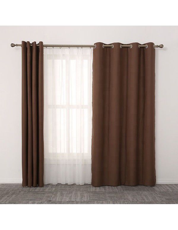 Window home hotel style regular blackout brown small day pairs of curtain