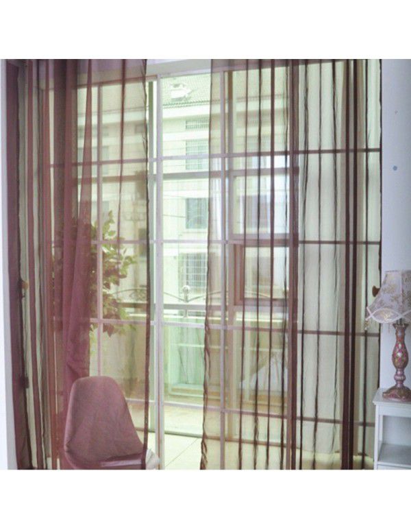 Popular pure color wedding glass yarn transparent window screen color finished curtain wholesale express / eBay hot sale