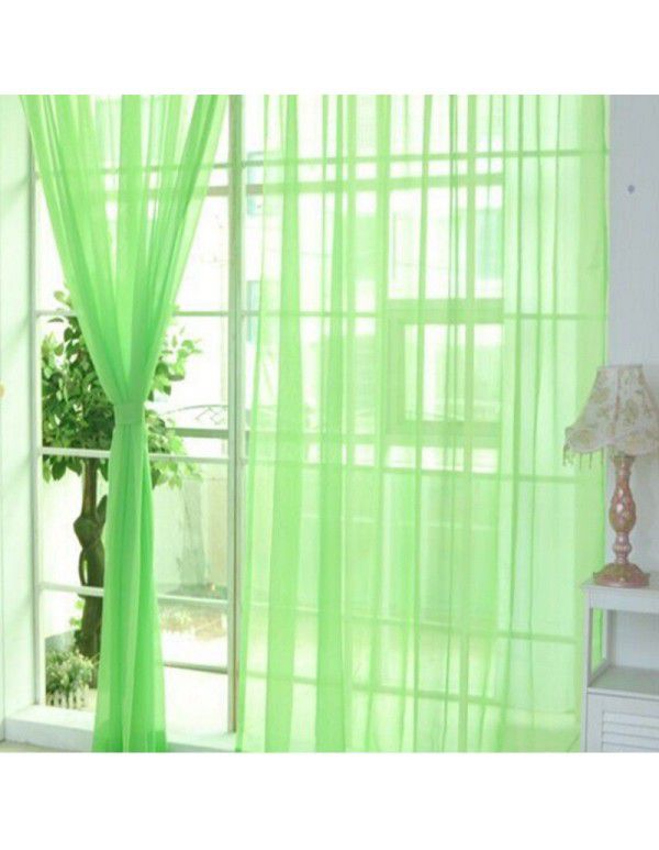 Popular pure color wedding glass yarn transparent window screen color finished curtain wholesale express / eBay hot sale