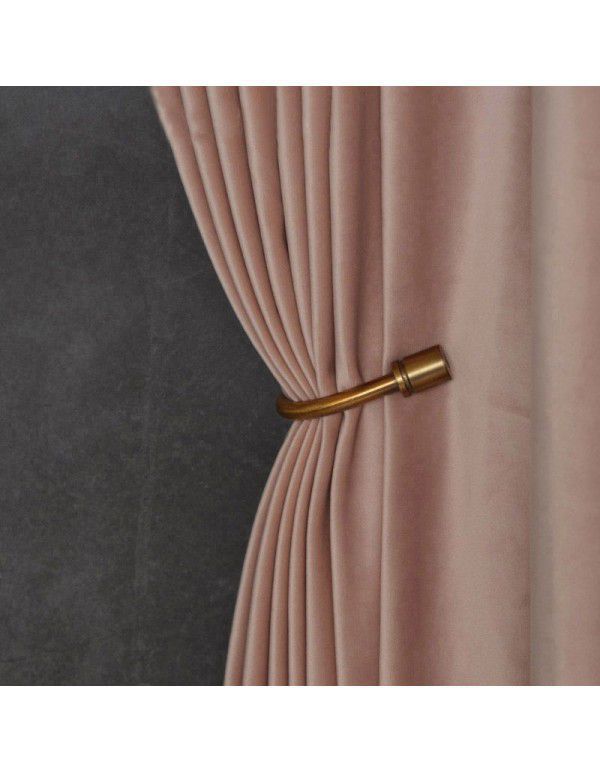 Nordic curtains velvet meat pink grey powder dirty powder thickening simulation velvet blackout curtains multi color options