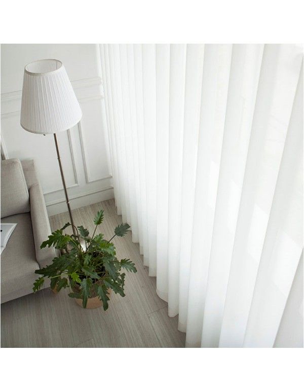 Nordic high grade Chiffon Georgette, soft and skin friendly, good sagging, living room, bedroom, all kinds of solid colored window screens 