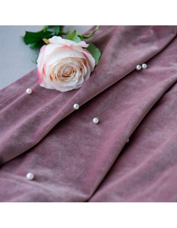 High grade nail bead velvet real velvet curtain romantic princess style luxurious flannel curtain support color customization