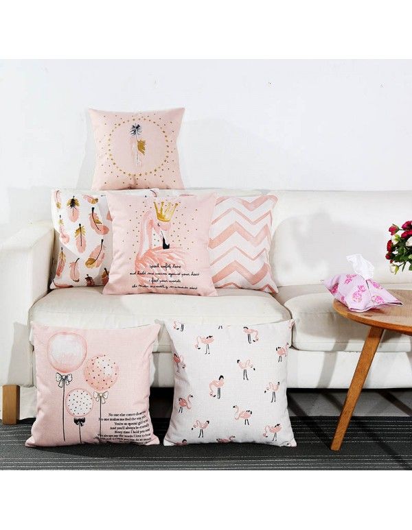 Brilliant pollen ins popular Flamingo pillow Nordic pink small fresh car sofa cushion wholesale