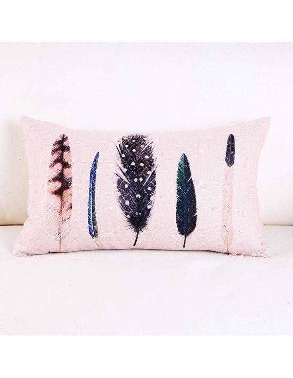 Nordic cloth garden sofa throw pillow cushion to map customized cotton and hemp pillow cushion to cover waist 