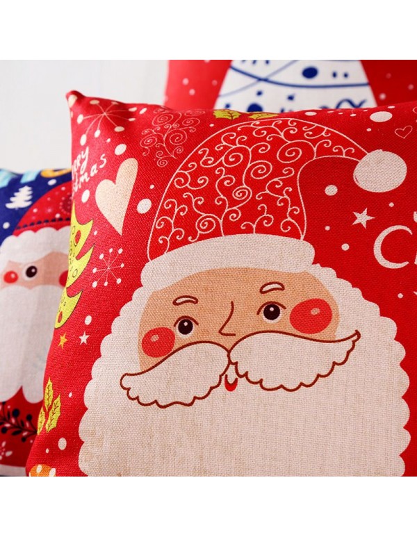 Heavyweight cotton linen pillow, Christmas day style pillow cover, Christmas snowman, pillow cover, sofa pillow can be customized without fading 