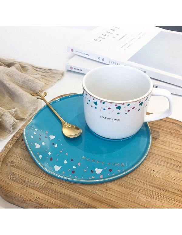 Nordic ins light luxury coffee cup with saucer small fresh ceramic cup water cup Restaurant Hotel Mug dessert cup 