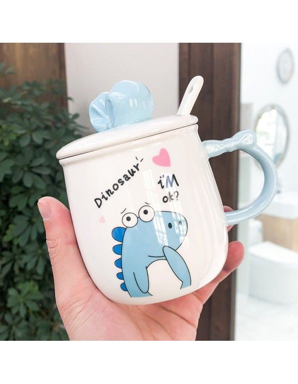 Cartoon bow big belly Mug creative cute business office coffee ceramic water cup gift cup 