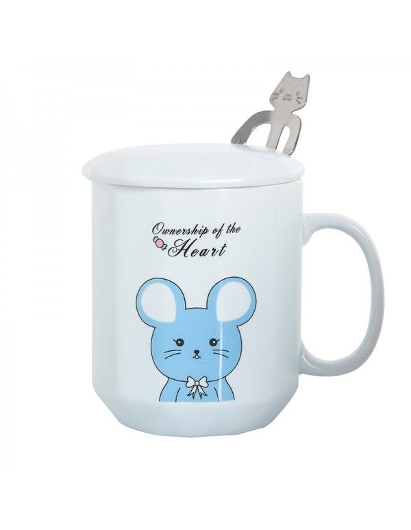 Cartoon cute mouse color ceramic cup cute small fresh Business Office Mug Coffee water cup student cup 