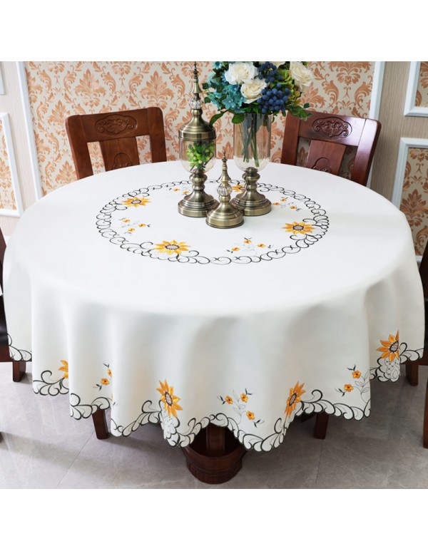 Large round table tablecloth cloth art household round hotel Nordic European style wind net red round tablecloth seat tablecloth tablecloth tablecloth 