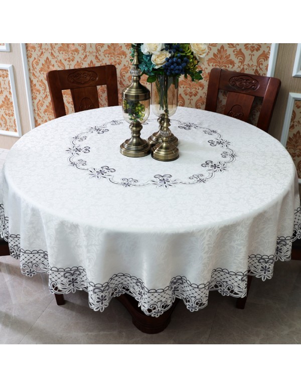 Large round table tablecloth cloth art household round hotel Nordic European style wind net red round tablecloth seat tablecloth tablecloth tablecloth 