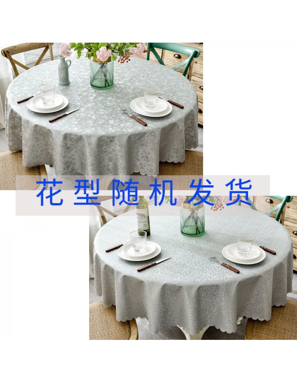 Tablecloth waterproof, scald proof, oil proof, wash free round table cloth hotel tablecloth large round table tablecloth cloth artist 