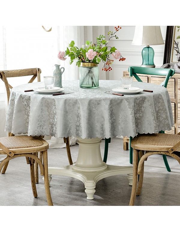 Tablecloth waterproof, scald proof, oil proof, wash free round table cloth hotel tablecloth large round table tablecloth cloth artist 